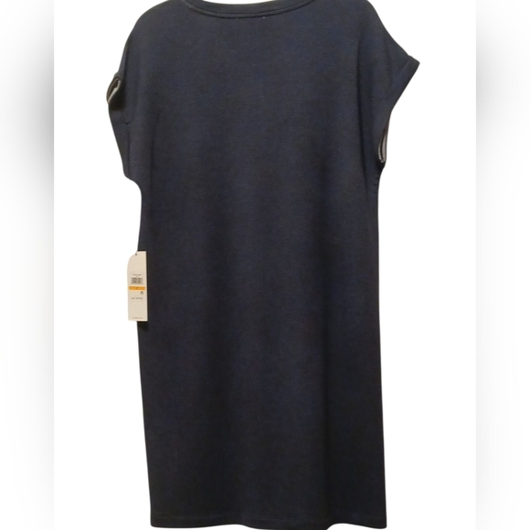 Calvin Klein - NWT, Blue Sweater Dress, Short Sleeve W/Cuff, Made From Rayon... - Picture 9 of 11